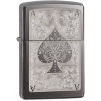 Zippo 28323 Feuerzeug 60001271 Ace Filigree Benzinfeuerzeug, Messing, Transparent