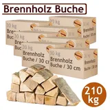 Flameup Kaminholz Brennholz Kaminholz Holz 5-500 kg Ofen Kamin Kaminofen Buche 30 cm, 210 kg