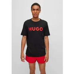HUGO für Herren. 50467556 T-shirt Dulivio schwarz (XXL), Lässig, Baumwolle, Kurzarm, Nachhaltig