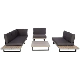 Mendler HWC-H54 Lounge-Set grau/dunkelgrau
