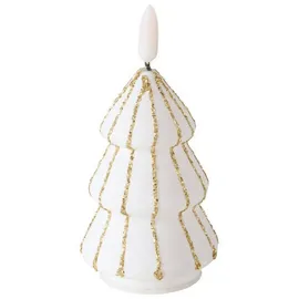 Boltze Weihnachtsbaumförmige Kerze 12 cm weiß