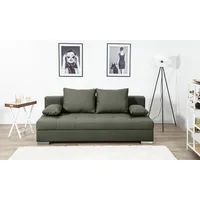 Schlafsofa COLLECTION AB "Tania mit Bettfunktion und Bettkasten", grün, B:194cm H:70cm T:90cm, 100%Polyester, Sofas, komfortabler Sitzkomfort: Federkern-Polsterung, inklusive Rückenkissen