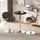 Homcom Bartisch rund 63 x 63 x 67-93 cm Schwarz