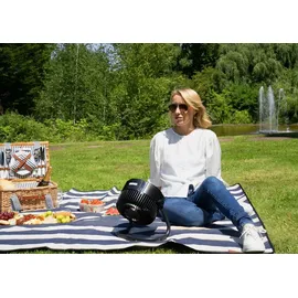 Unold Akkuventilator Outdoor Ø18,5 cm 10W inkl. Licht schwarz