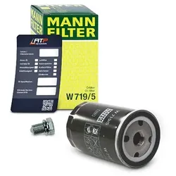 Mann-filter Ölfilter+Schraube+Ölwechselanhänger für Audi, VW
