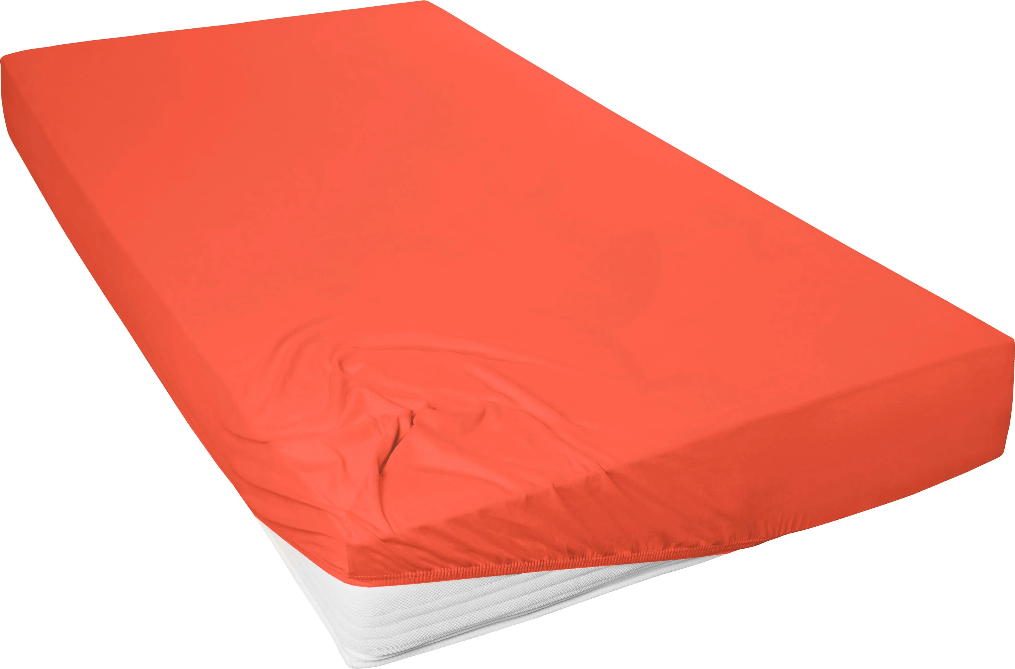 Primera Spannbettlaken »Mako-Feinjersey«, weiche Jersey Qualität aus reiner Baumwolle Primera orange B/L: 120 cm x 200 cm