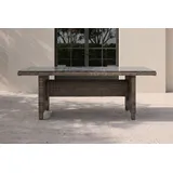 OUTFLEXX Esstisch, grau, Polyrattan, 200 x 95 cm, Tischplatte Spraystone, 6mm, aufliegend