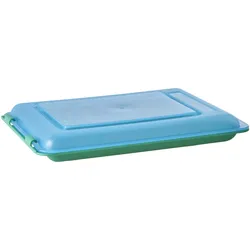 RICE Lebensmittelbox Aufschnitt Käse Kühlschrank, 470 ml 25 x 17 x 4 cm, blau