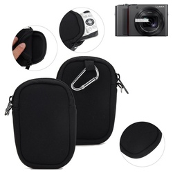 K-S-Trade Kameratasche für Panasonic Lumix DC-TZ202, Kameratasche Schutz-Hülle Kompaktkamera Tasche Travelbag sleeve schwarz