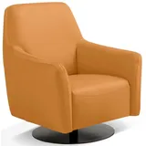 Egoitaliano Sessel Felicity Leder 77 x 88 x 85 cm Gelb drehbar mit Wippfunktion