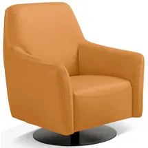 Egoitaliano Sessel Felicity Leder 77 x 88 x 85 cm Gelb drehbar mit Wippfunktion