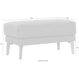 creation by rolf benz Hockerbank CR.450 Naturleder 93 x 45 x 48 cm Weiß