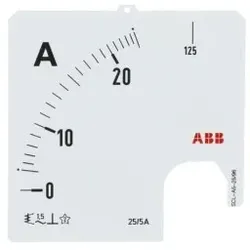 ABB SCL-A5-25/96 Amperemeter Skale Stromwandleranschluss 25/5A 2CSG123096R5011 SCLA52596