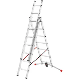 HAILO HobbyLOT Anlegeleiter 3 x 7 Sprossen