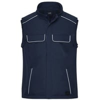 Workwear Softshell Vest - SOLID - Professionelle Softshellweste im cleanen Look mit hochwertigen Details blau, Gr. XL