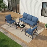 Yodolla 4-teilig Gartenm√∂belset, Gartensitzgruppe Terrassenset Mit Kunststoff-rattan Rückenlehnen