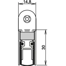 ATHMER Türdichtung Schall-Ex DUO L-15 WS 1-382 2-seitig Länge 708 mm Aluminium silberfarben eloxiert