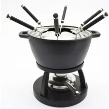Mäser Fondueset Guss 10tlg., Fondue Set, Silber