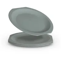 ProHome Kunststoff Teller BPA Frei Ø23 cm Grün) 4er Pack