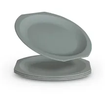 ProHome Kunststoff Teller Ø23 cm Grün 4er Pack