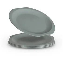 ProHome Kunststoff Teller Ø23 cm Grün 4er Pack