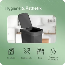 Novaliv Mülleimer 50 l Schwarz