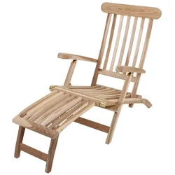 Garden Pleasure Teak Deckchair Garten Holz Relax Liege Sonnenliege Möbel