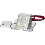 Dimatec LED Schrankleuchte mit Magnetkontakt, 12V, 0,8W, silber