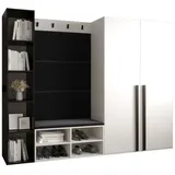 ABIKS MÖBEL Garderoben-Set MIRO Set 4, Garderobe mit gepolsterten Paneelen, Modern Design schwarz