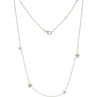 Xen, Halsschmuck, Collier Sterne mit 22 Diamanten 0,09 ct. 585 Gelbgold, (585 Gelbgold, 45.5 cm)