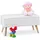 Relaxdays Truhenbank gepolstert Weiß 40 x 80 x 39,5 cm