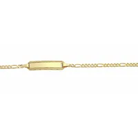 Goldarmband ADELIA ́S "585 Gold Figaro Armband 14 cm" Armbänder Gr. 14, Gelbgold 585, goldfarben (gold) Damen 585 Gold Goldschmuck für