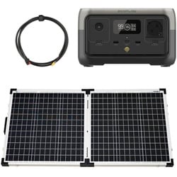 EcoFlow River 2 0% MwSt §12 III UstG 256Wh Portable Powerstation mit 100W Solark...