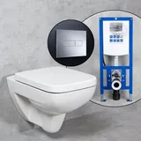 Geberit Renova Plan Wand-WC & Tellkamp WC-Sitz mit neeos Vorwandelement,, 202150600+16601CR#SET,