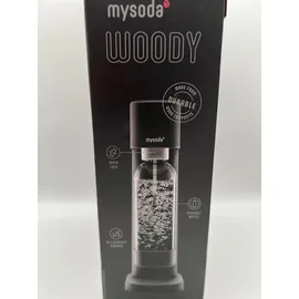 MySoda Wassersprudler Set schwarz + 1L Quick-Lock Flasche + CO2-Zylinder