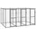 vidaXL Outdoor-Hundezwinger 3,3 m x 2,2 m x 1,8 m Stahl Schwarz