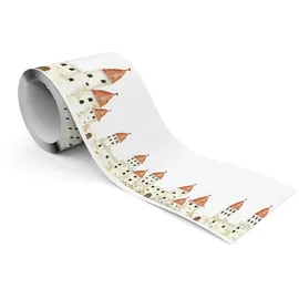 Muralo Aquarell Schloss Bordüre 10 cm 300 g Rot/Schwarz/Beige/Orange