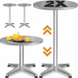 CASARIA® Stehtisch Bistrotisch Partytisch 2x Höhenverstellbar Rund Gartentisch