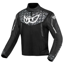Berik Camo Street wasserdichte Motorrad Textiljacke, schwarz-weiss, Größe 52 für Männer