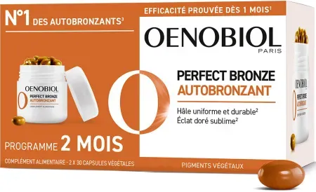 Oenobiol Solaire Perfect Bronze Selbstbräuner Nahrungsergänzungsmittel 2x30 Kapseln