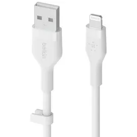 Belkin BoostCharge Flex USB-A Kabel mit Lightning Connector 2 m, Weiß