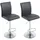 CLP 2er Set Barhocker Köln Kunstleder schwarz