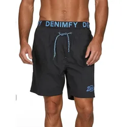 DENIMFY Badehose Herren Lang Badeshorts Doppelter Bund DFNeo Tunnelzug 5XL