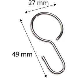 Good Life Seilspanngarnitur GOOD LIFE Gr. 1, grau (nickelfarben), B:2,7cm H:4,9cm Ø:2cm, Metall, Gardinenbefestigungen, für Seilspann-Garnituren