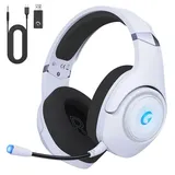 Gaming Headset, 2.4GHz USB Wireless Gaming Headset für PS5/PS4/PC/MAC, Gaming-Kopfhörer mit abnehmbarem Mikrofon, ENC Noise Cancelling, Bluetooth 5.2, 40H Battery, 3.5mm Wired Xbox Series Headset