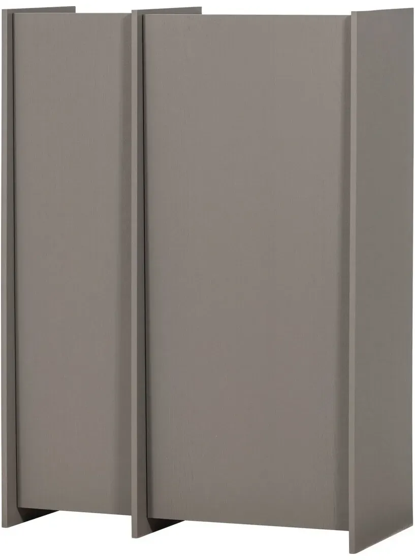 Schrank Brock - Aschenfurnier warmes Grau, 102 cm