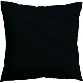 schlafgut Kissenbezug Woven Satin 80 x 80 cm Schwarz