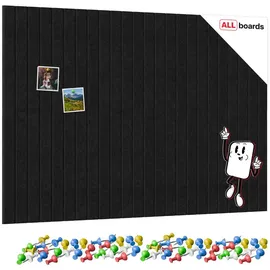 ALLboards Filz-Wandpaneele 120 x 80 cm Schwarz