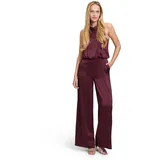 Vera Mont Overall "Damen mit Taschen", Damen, Gr. 42, Normalgrößen, deep dahlia, Satin, Obermaterial: 98% Polyester, 2% Elasthan; Futter: 100% Polyester, festlich, figurumspielend, amerikanischer Ausschnitt, Overalls Overall, Material