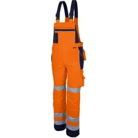 Qualitex HIGH QUALITY WORKWEAR Latzhose PRO WS warnorange/marine, Größe: